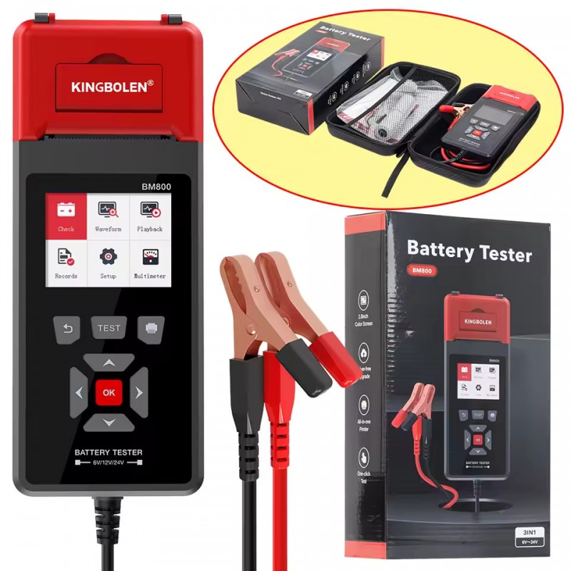 KINGBOLEN BM800 - Tester baterii auto cu imprimanta