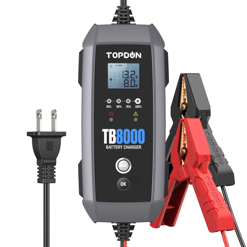 Încărcător Inteligent Universal pentru Baterii Auto – TOPDON TB8000