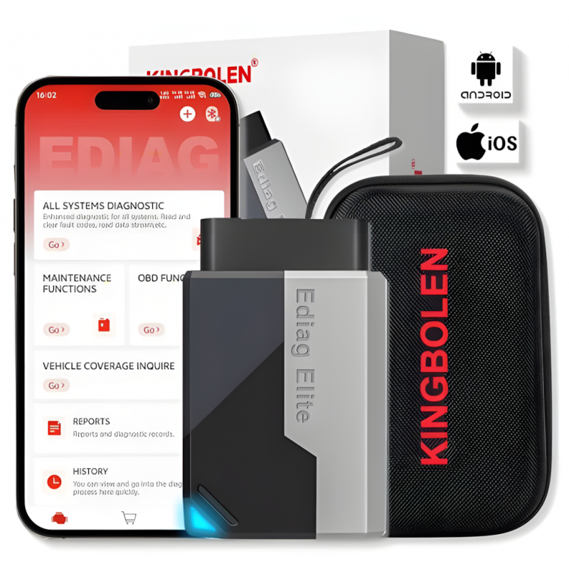 KINGBOLEN EDIAG ELITE – Scanner OBD2 Inteligent cu Test Bidirecțional, CAN FD, Actualizări Gratuite