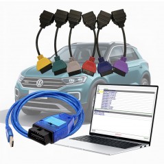 Cablu Diagnostic Auto VAGKKL + Fiatecuscan – Compatibil VW, Audi, Fiat, Alfa Romeo