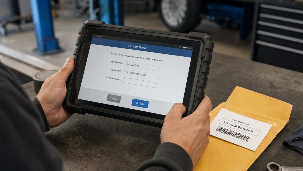 Activarea unui tester de diagnoză auto cu cod de activare