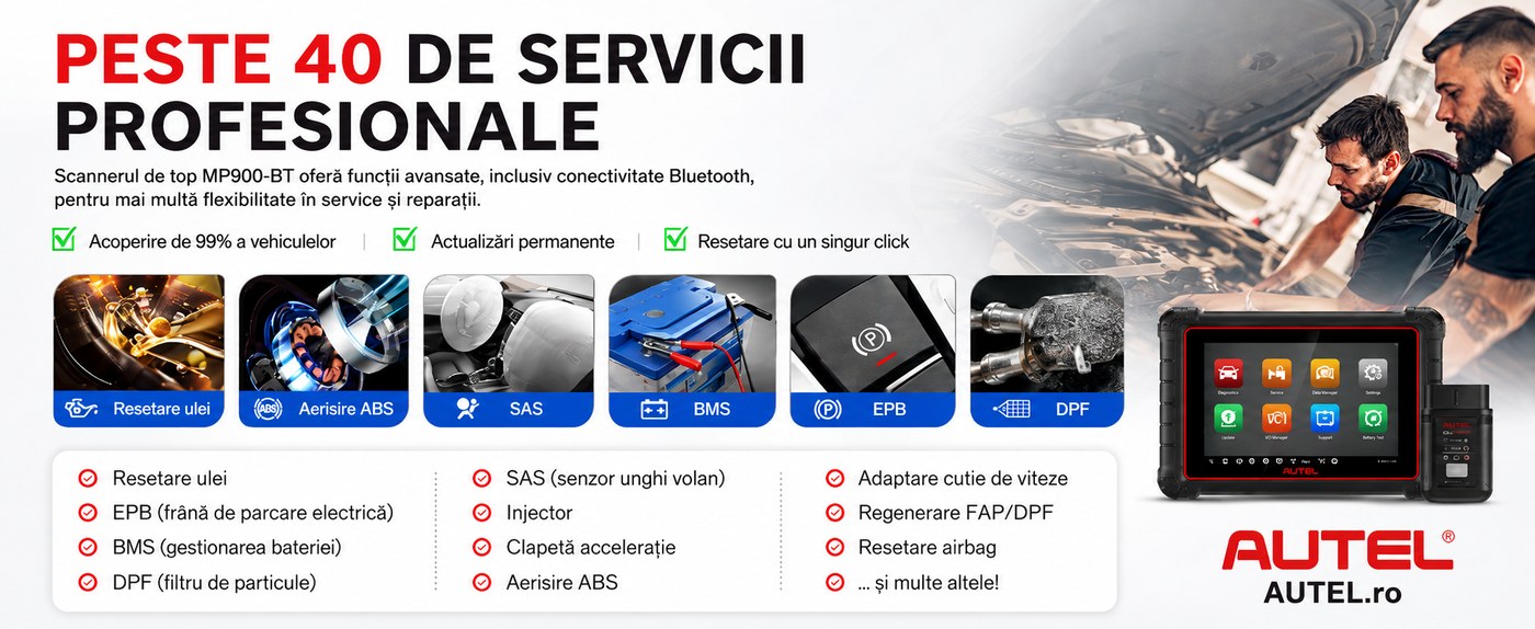 Functii service Autel MaxiPRO MP900-BT KIT pentru atelier auto