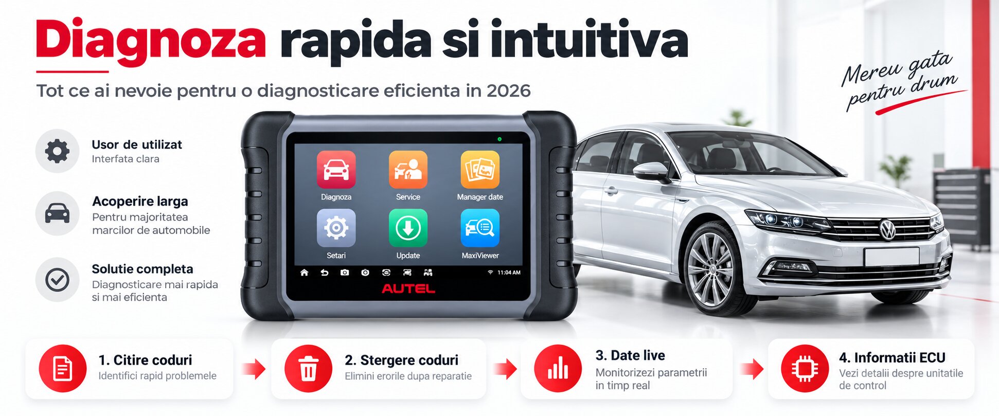 Autel MaxiCOM MK808S date live diagnoza si informatii ECU
