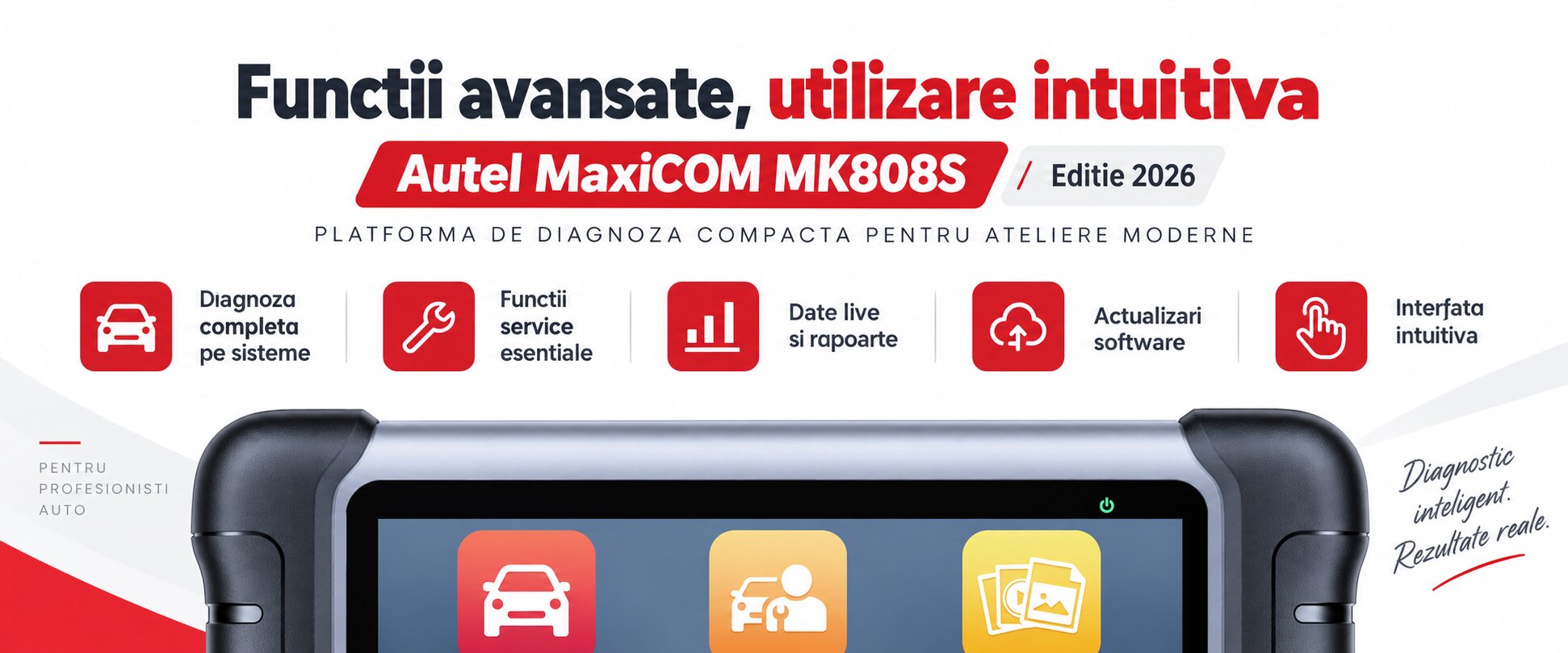 Autel MaxiCOM MK808S functii de diagnoza si service pentru atelier