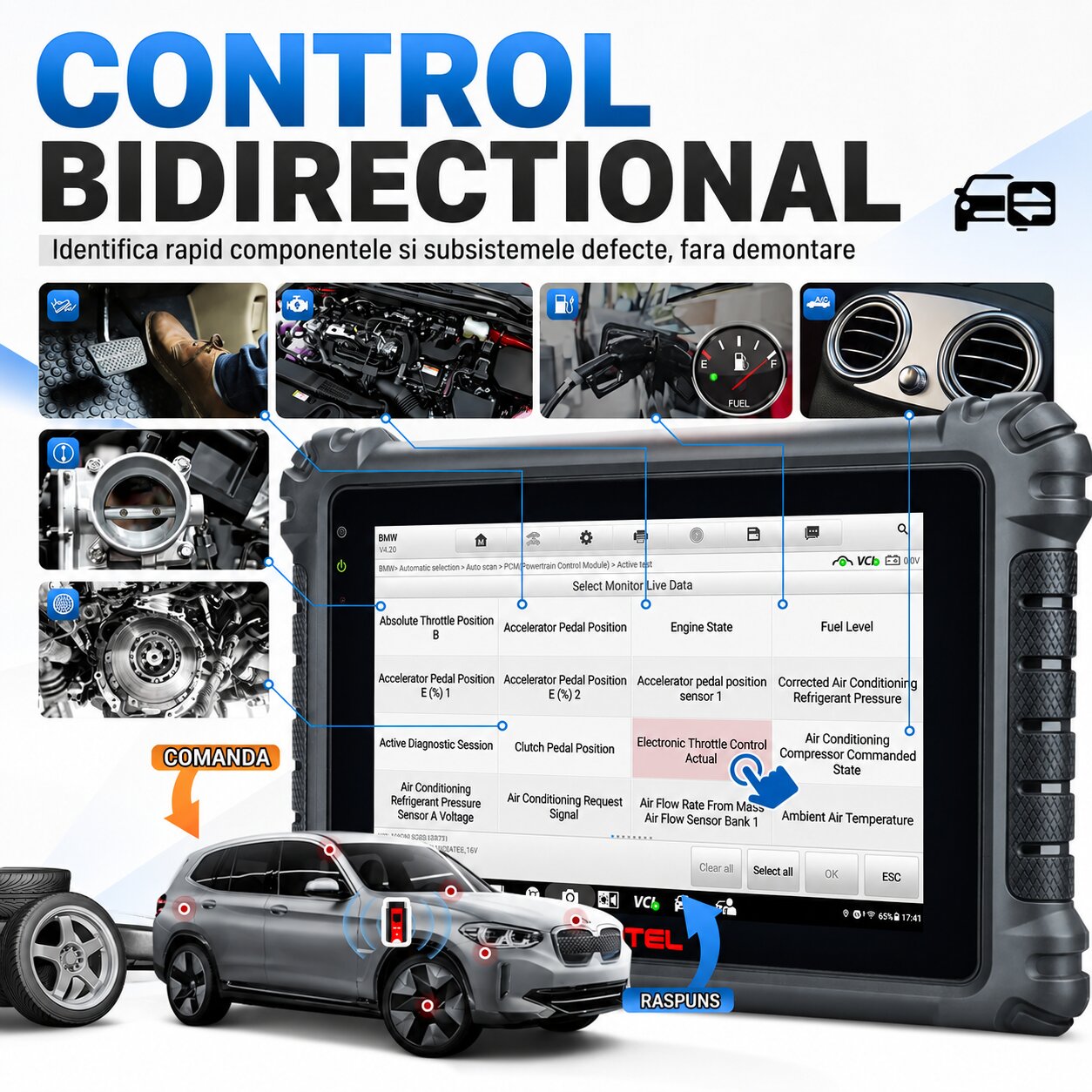 Teste active și control bidirecțional Autel MK906S PRO