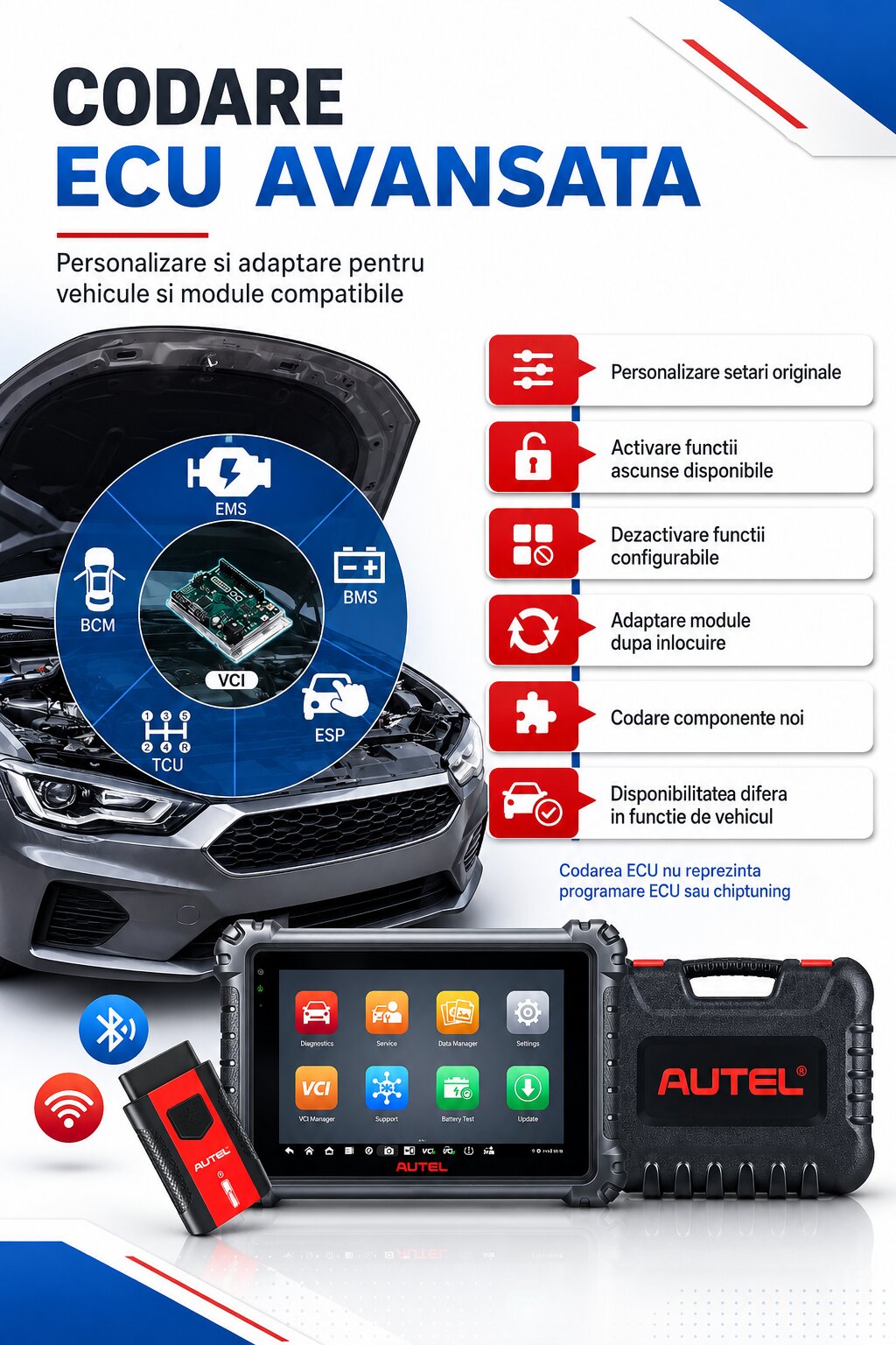 Codare ECU și adaptări avansate Autel MK906S PRO