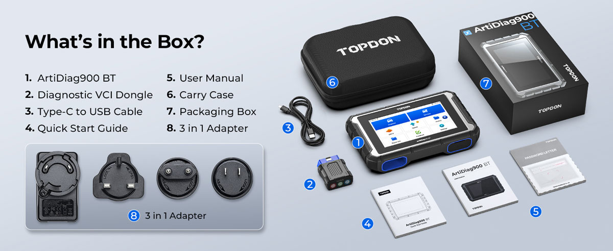 TOPDON 900 BT PACHET