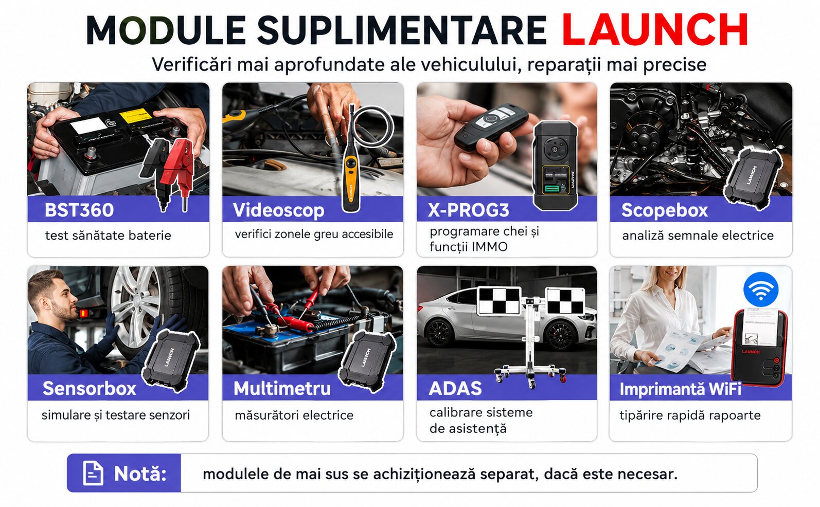 Module opționale compatibile cu Launch X431 PRO3 APEX