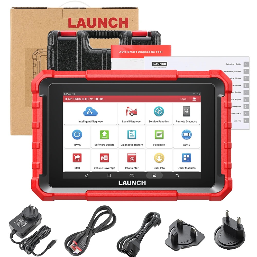 Continut pachet Launch X431 PROS Elite cu tableta si cabluri