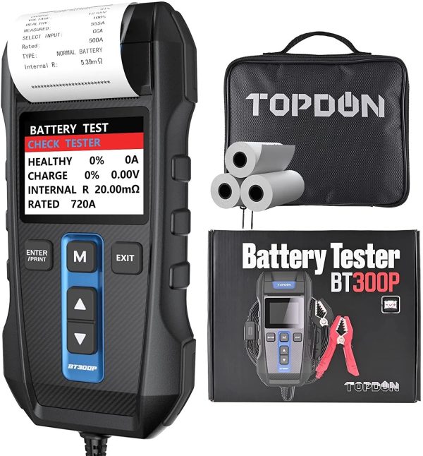 Tester baterii TOPDON BT300P - Profesional cu imprimanta inclusa