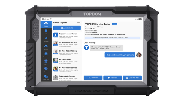 Topdon Phoenix Remote - Tester Auto Topdon Phoenix Remote - Tester Auto